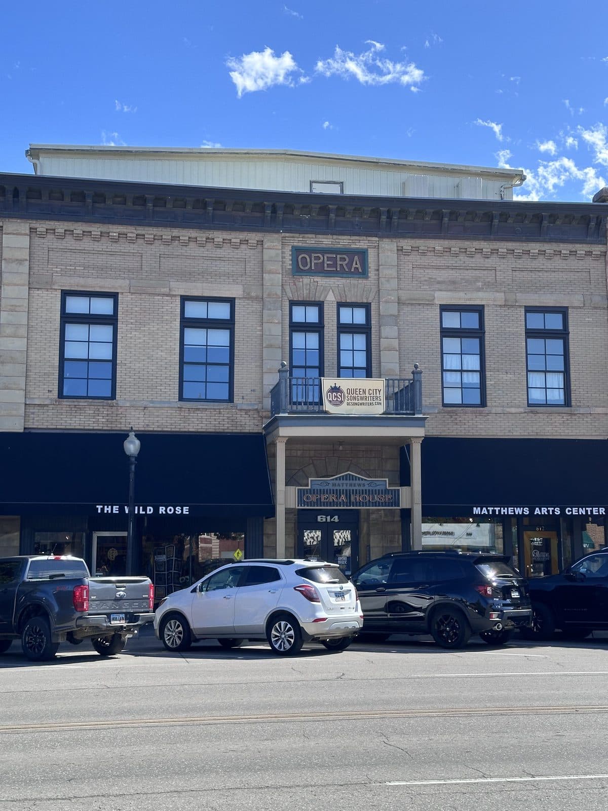 The Matthews Opera House exterior in downtown Spearfish